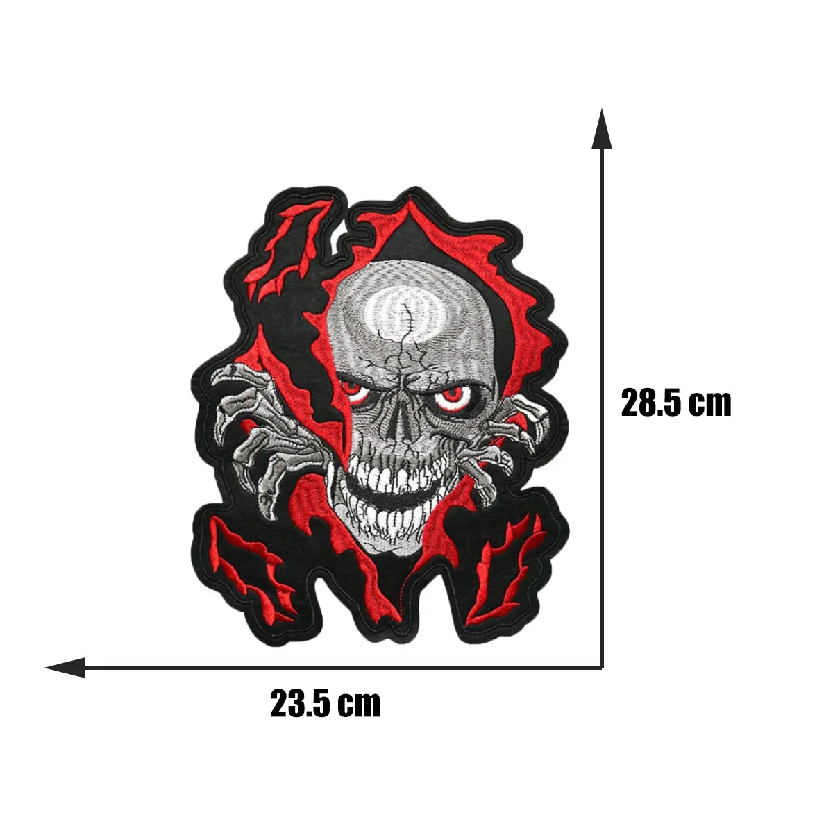 Красный шарф с дьявольским черепом индивидуальные нашивки наклейка