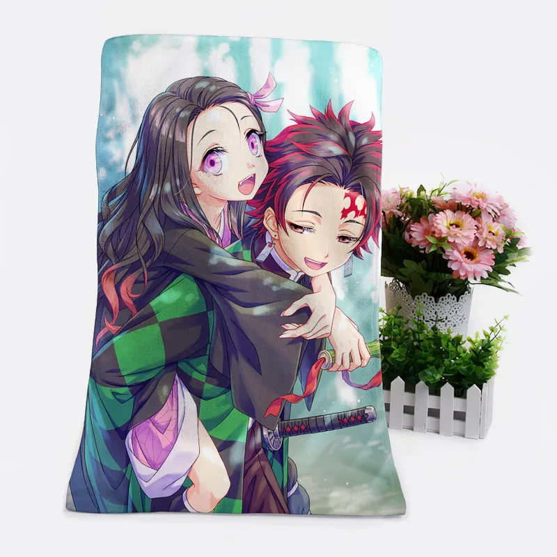 IVYYE 1 шт. Kimetsu no Yaiba Модные индивидуальные аниме банные полотенца носовой платок