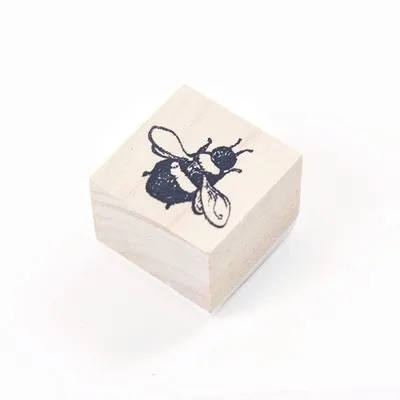 Bee 1 шт. The story in the Wood log резиновая печать милые животные Штампы деревянные прозрачные штампы для скрапбукинга Фотоальбом украшения DIY - Цвет: Bee