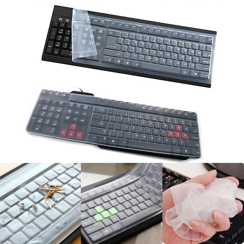

1PC Universal Silicone Desktop Computer Keyboard Cover Skin Protector Film Cover