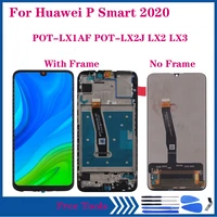 6 21 aaa display for huawei p smart 2020 pot lx1a pot l21a lcd display touch screen digitizer assembly with frame repair parts