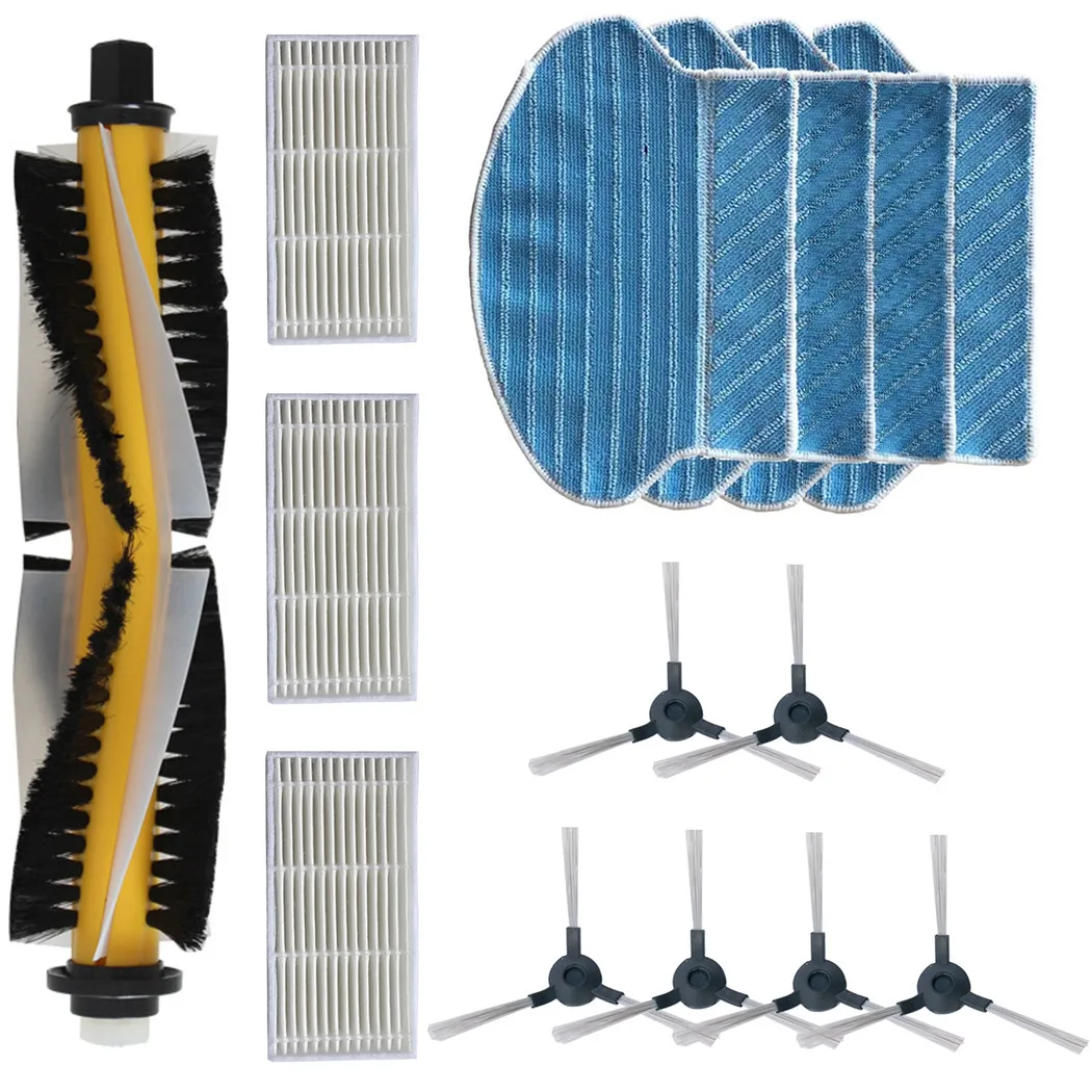 

14Pc/Set Roller Brush Filter Mop Cloth Side Brush For Blaupunkt BLUEBOT XSMART Vacuum Cleaner Part Replace Vacuum Cleaner Tools