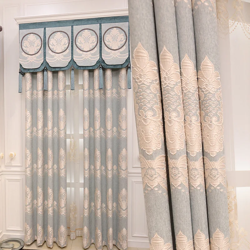 

Curtains for Living Room Dining Bedroom Mesmondsa Thick Chenille Palace Jacquard Balcony High Shading Luxury Windows Door
