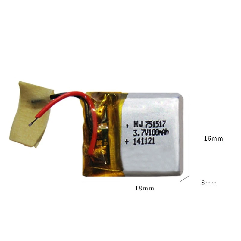 

3.7v 100mah Lipo battery for Cx10 CX-10 CX-12 JJ810 820 828 V646 2.4g Rc Quadcopter Spare Parts 3pcs/lot 3.7v Battery 751517 30c