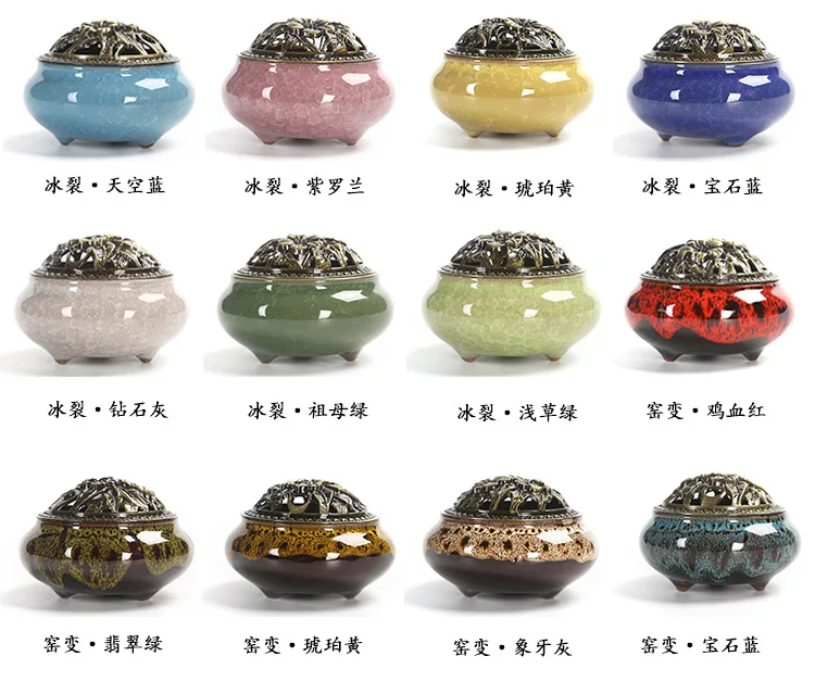 Китайская медная Крышка для благовоний Celadon Керамическая антикварная подставка