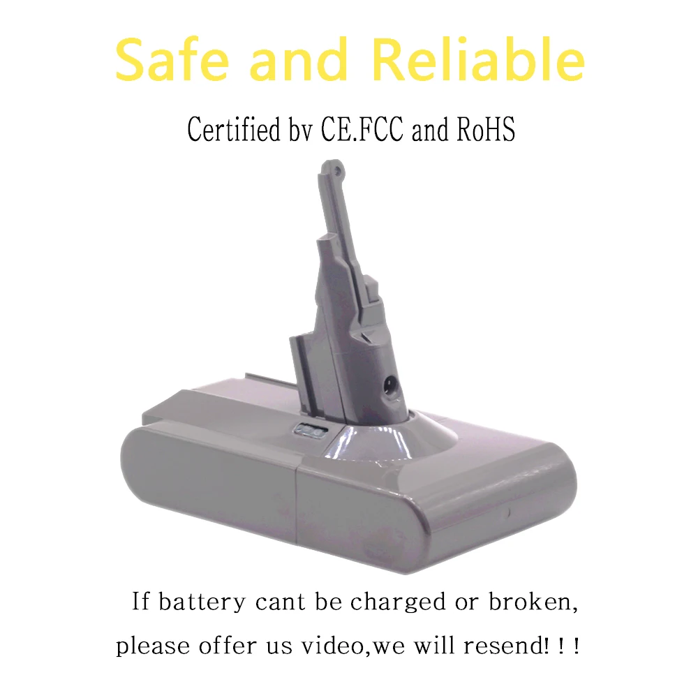 Литий-ионный беспроводной пылесос большой емкости 21 6 в 68000 мАч для Dyson V8 Замена