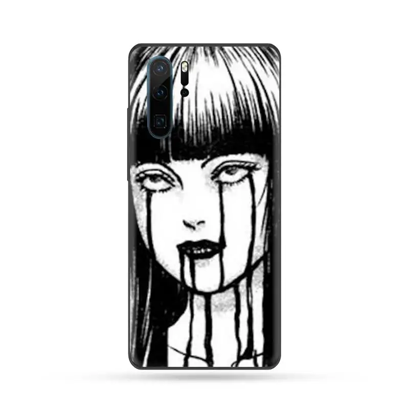 

Junji Ito Tees Horror Phone Case For Huawei Mate 9 10 20 Pro lite 20x nova 3e P10 plus P20 Pro Honor10 lite