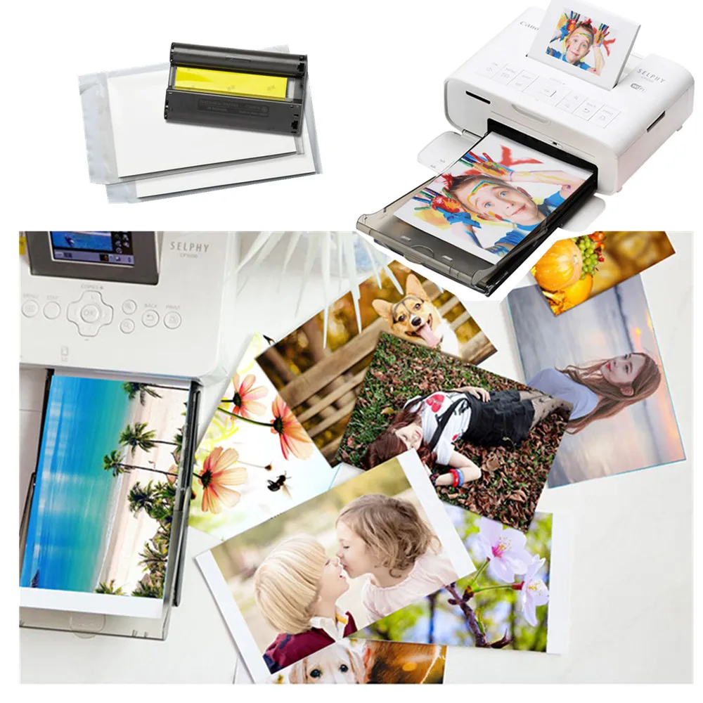 Для Canon SELPHY CP1200 CP1300 CP910 CP900 CP820 ES1 ES2 ES30 CP100 CP200 CP300 CP400 CP500 CP600 CP700 CP720 чернильная бумага 6