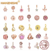 2021 spring collection new 925 sterling silver rose gold color charms beads fit original european bracelets necklace diy jewelry