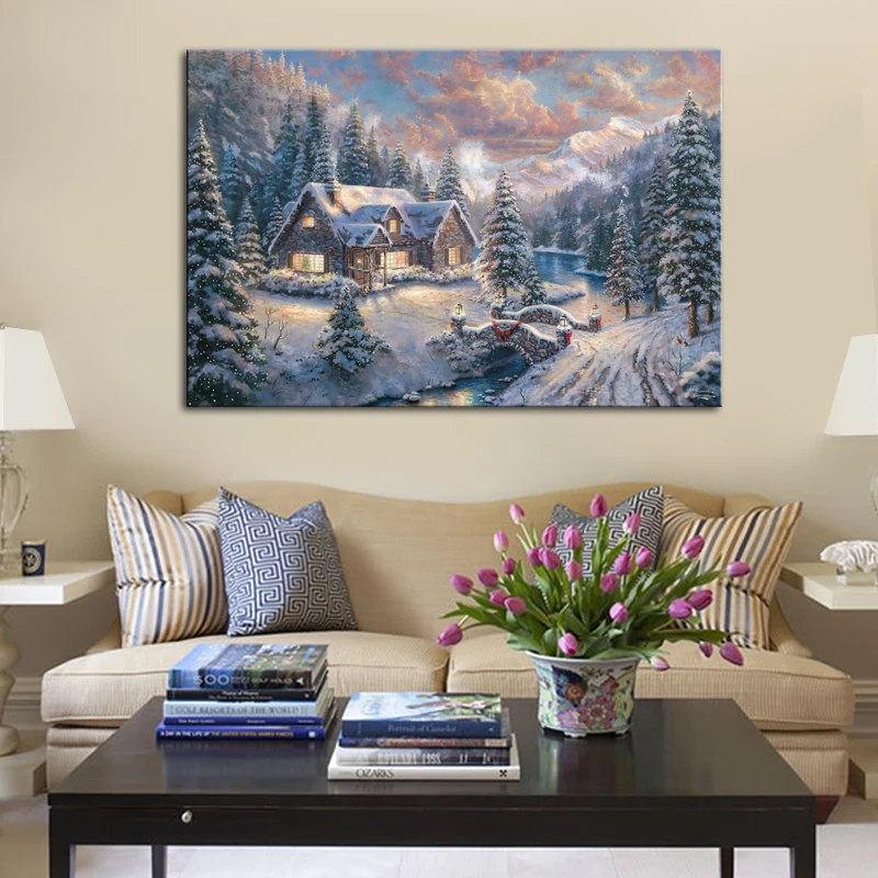 Красивый пейзаж плакат холст настенный художественный принт картина кинопостер