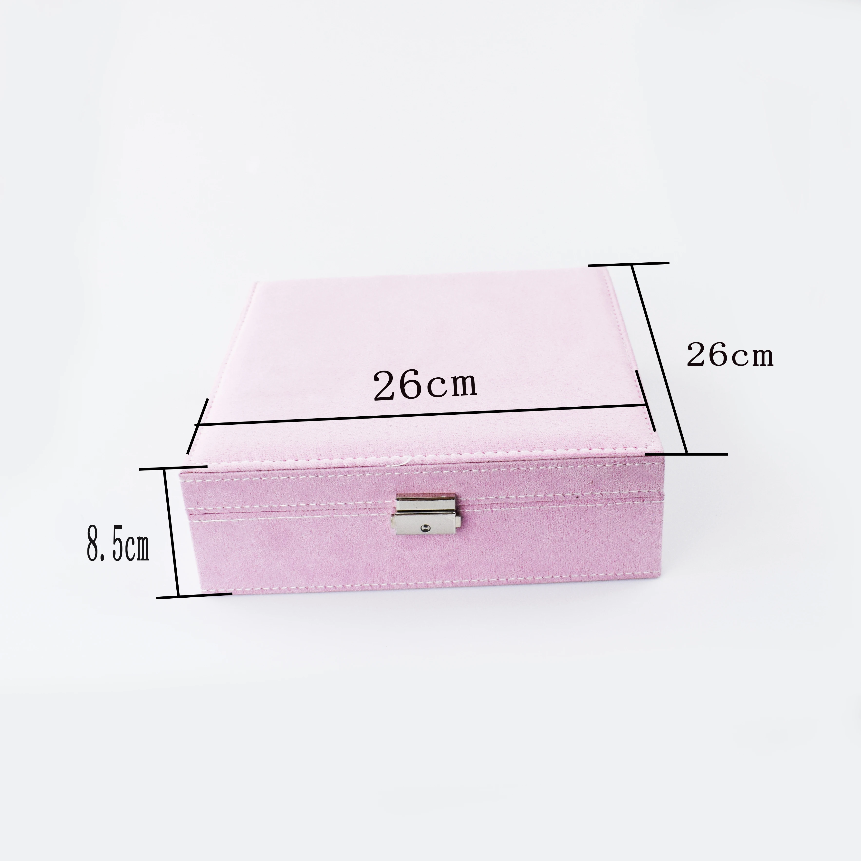 Розовый двухслойный ящик для ювелирных изделий органайзер дисплей чехол