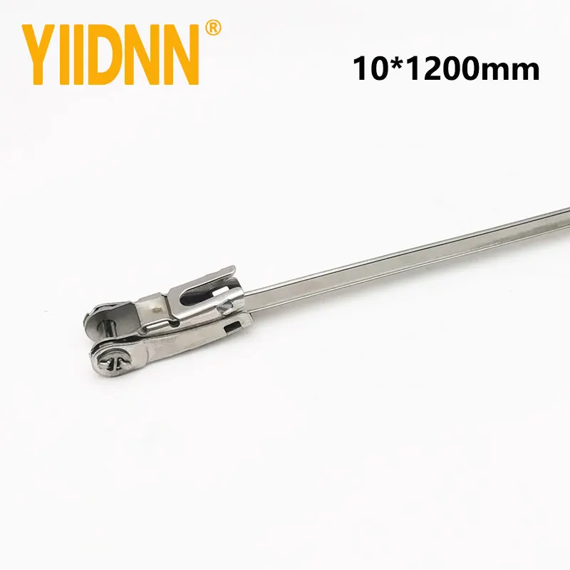 Gravata de Cabo de 0.4 mm de Largura tipo Fecho para Trabalho 10*304 Mm10 Peças Aço Inoxidável Fixadores de cabo