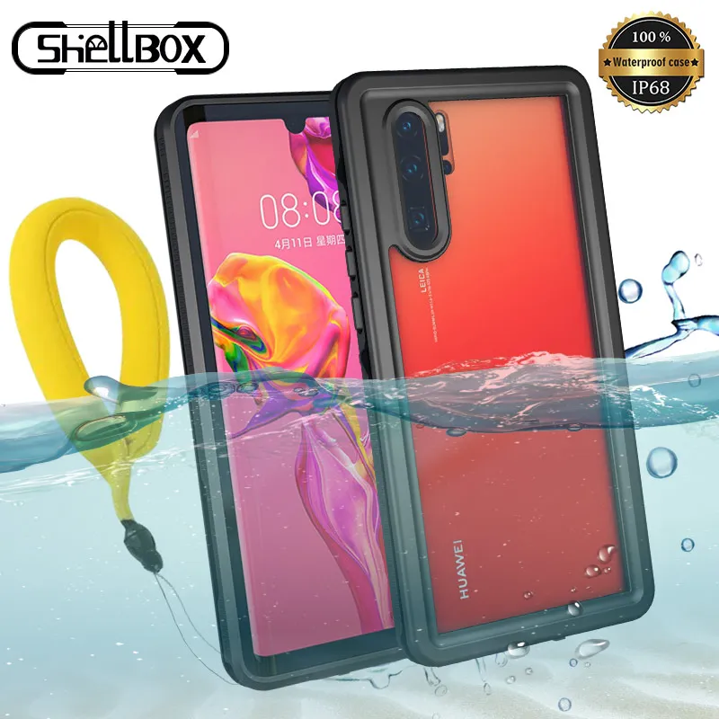

Shellbox Waterproof Phone Case For Huawei P30 Lite P40 Pro Dustproof Swimming Cover for P20 Mate 20 30 Pro Underwater Coque Case