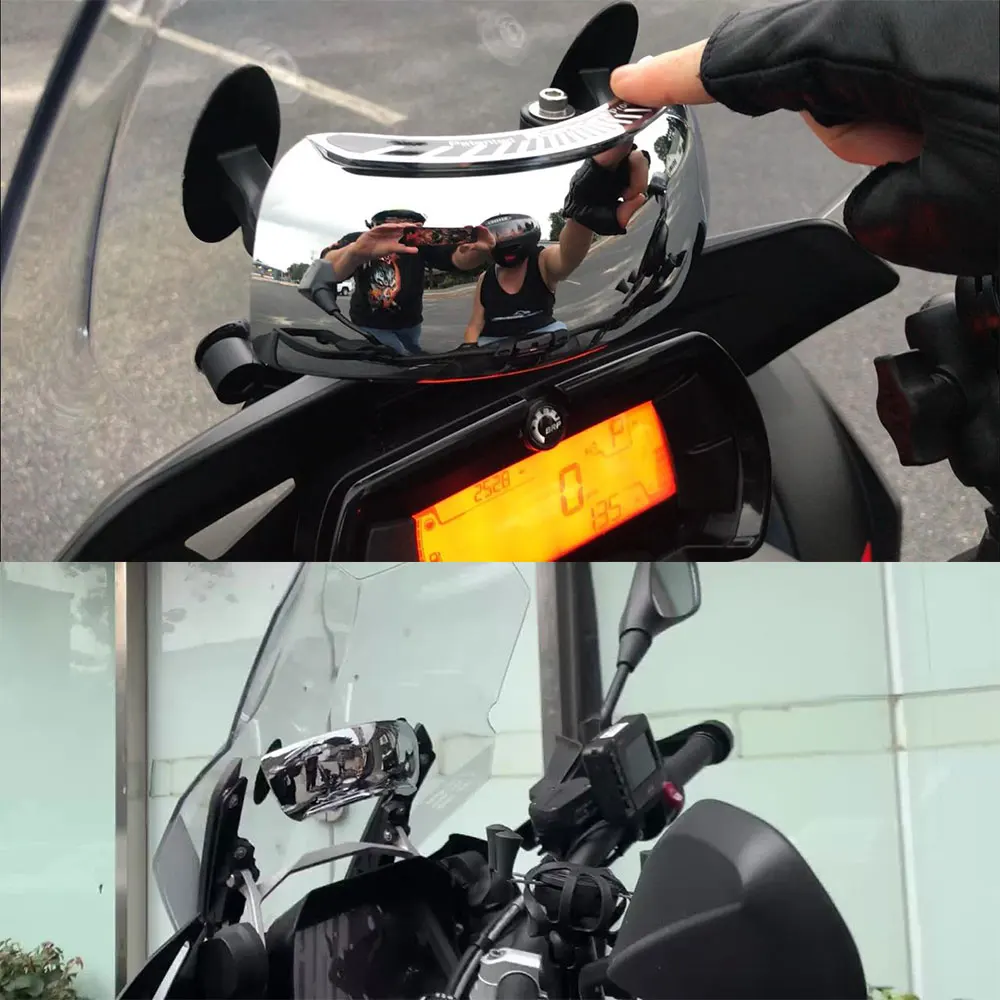 

Motorcycle Windscreen 180+ Degree Blind Spot Mirror Wide Angle Rearview Mirrors Safety Auxiliary Rear View Mirror for BMW HONDA