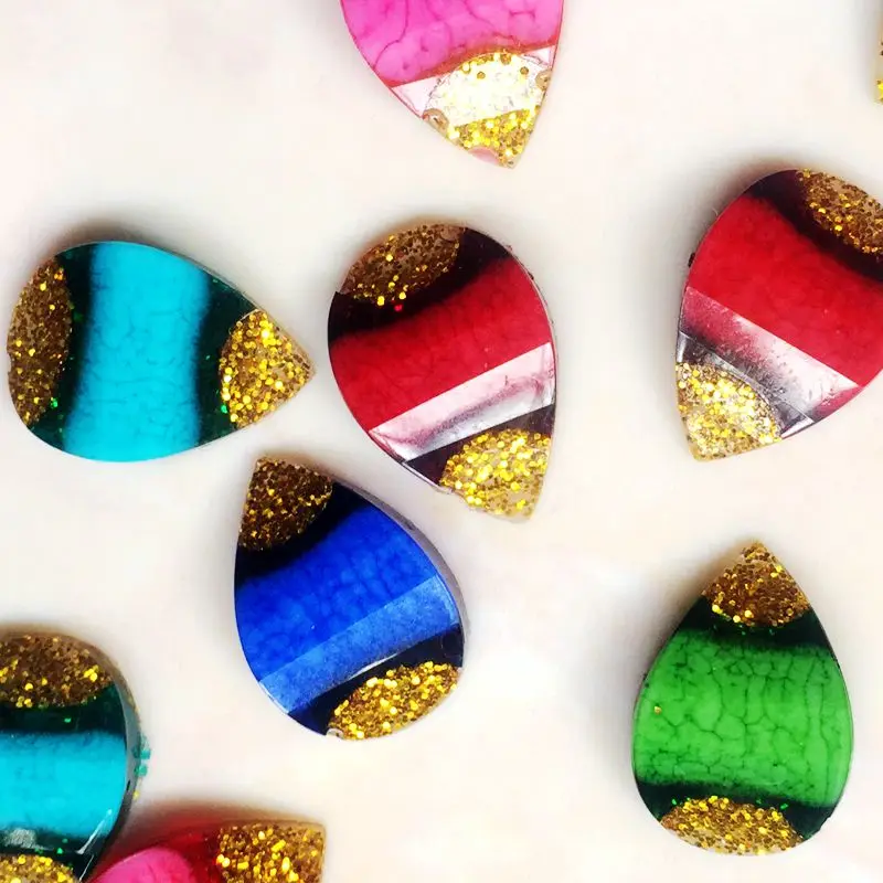 60 шт. украшения для волос в виде капель воды домашние скрапбукинга стразы из