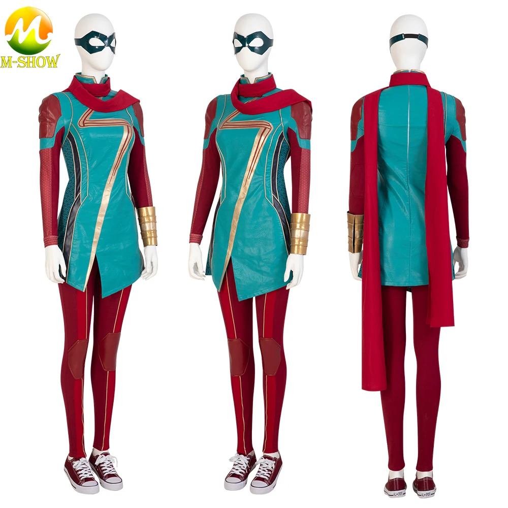 

Superhero Kamala Khan Cosplay Costume Women Fancy Suit for Carnival Party Halloween Outfit for Adult Any Size
