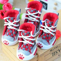4pcsset braided dogs shoes breathable pet dog shoes spring autumn teddy bomei leisure shoes for small and medium dog boots