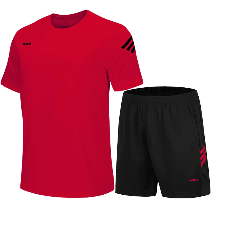 

Summer men's sportswear suits, men's fitness suits, sports suits, short-sleeved T-shirts + shorts, quick-drying 2-piece suits fo