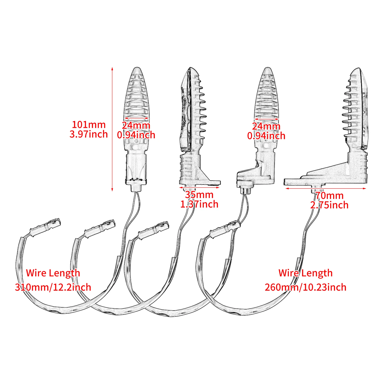 Передние и задние светодиодные указатели поворота для мотоциклов светильник R1200