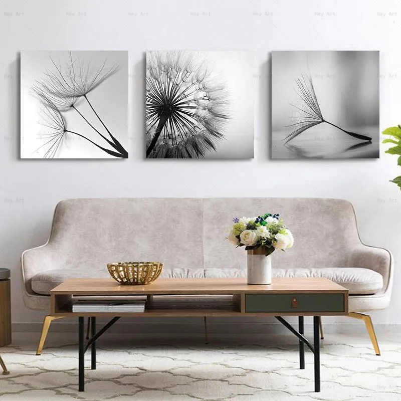 3 шт. картина Одуванчик постеры и принты Картина на холсте настенная живопись для