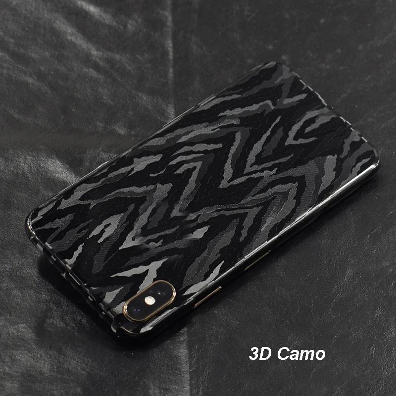 3D Camo Прозрачная 3D пленка из углеродного волокна, пленка для телефона, задняя наклейка для iPhone 11 Pro XS MAX XR X 8 7 6 6S Plus, прозрачная наклейка - Цвет: 3D Camo
