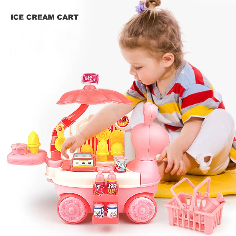 28 Sets of Simulation Snail Ice Cream Sale Car Candy Play House Gift Toy Kitchen Brain Game | Игрушки и хобби