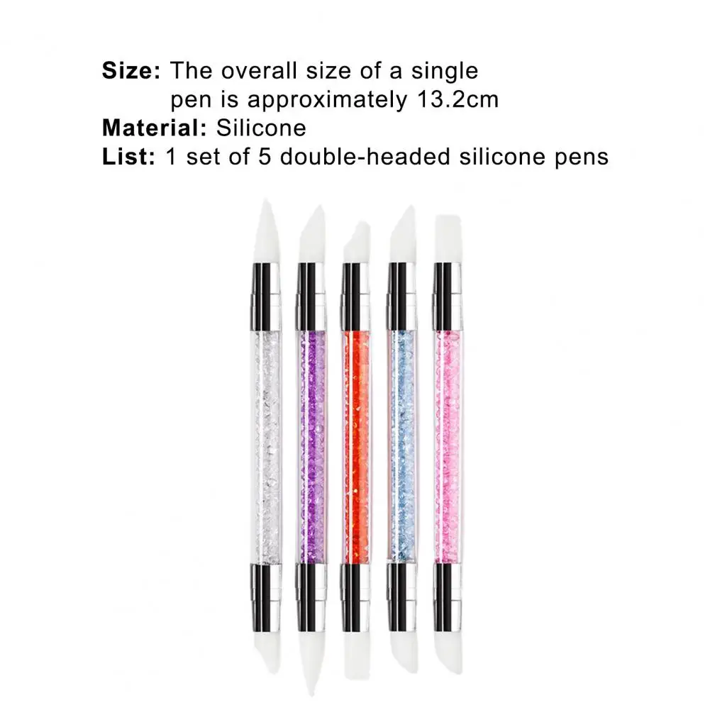 5 шт./компл. флейта для дизайна ногтей удобная Многофункциональная Мягкая