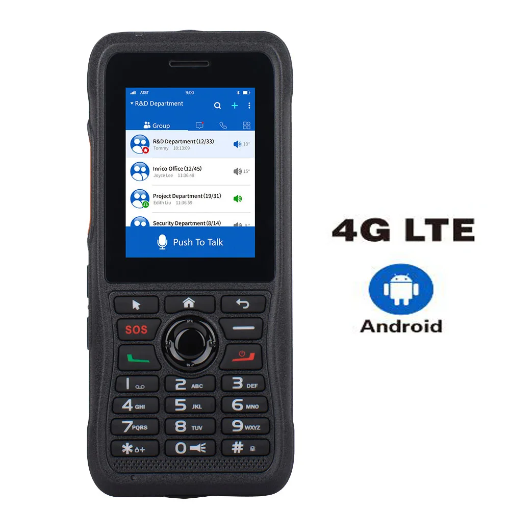 Zello Inrico T310 Rugged 4G Poc WiFi Radio with 2.4 inch Small keypad 4G Network