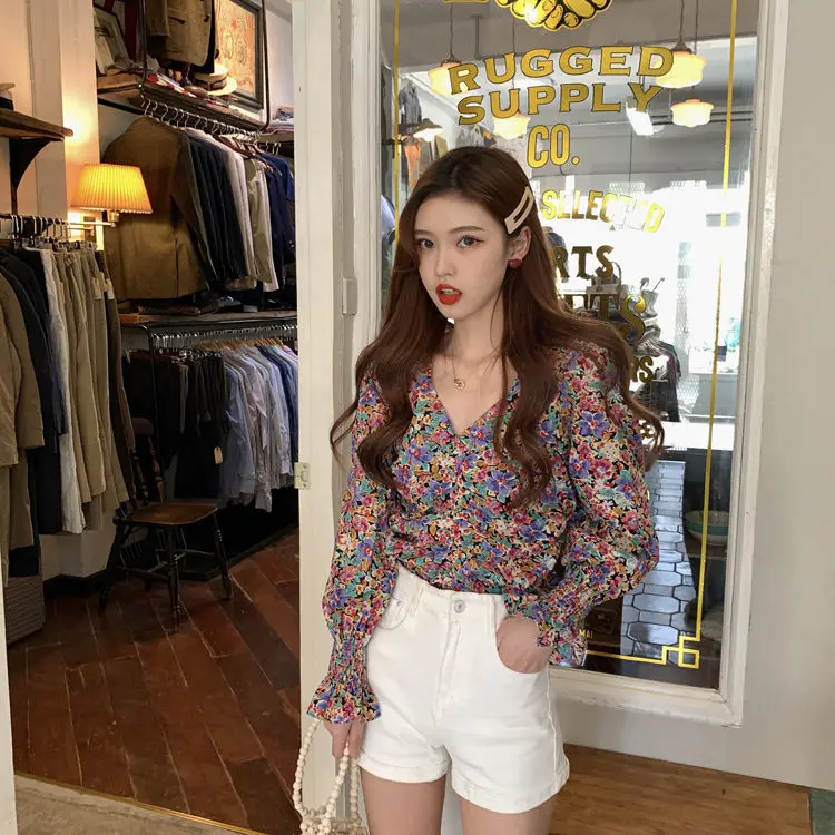 

2020 spring summer autumn new women fashion casual chiffon shirt woman female OL women tops Vq12