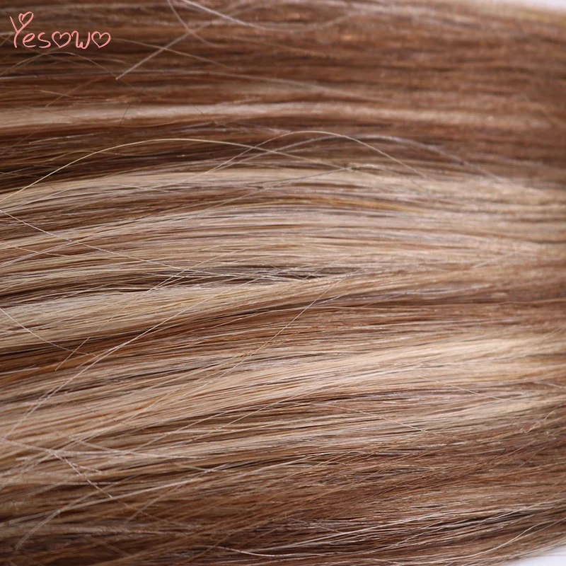 Yesowo Камбоджийский здоровые телесные дымные прически Silky Straight выделите 4/24/4 #2 5