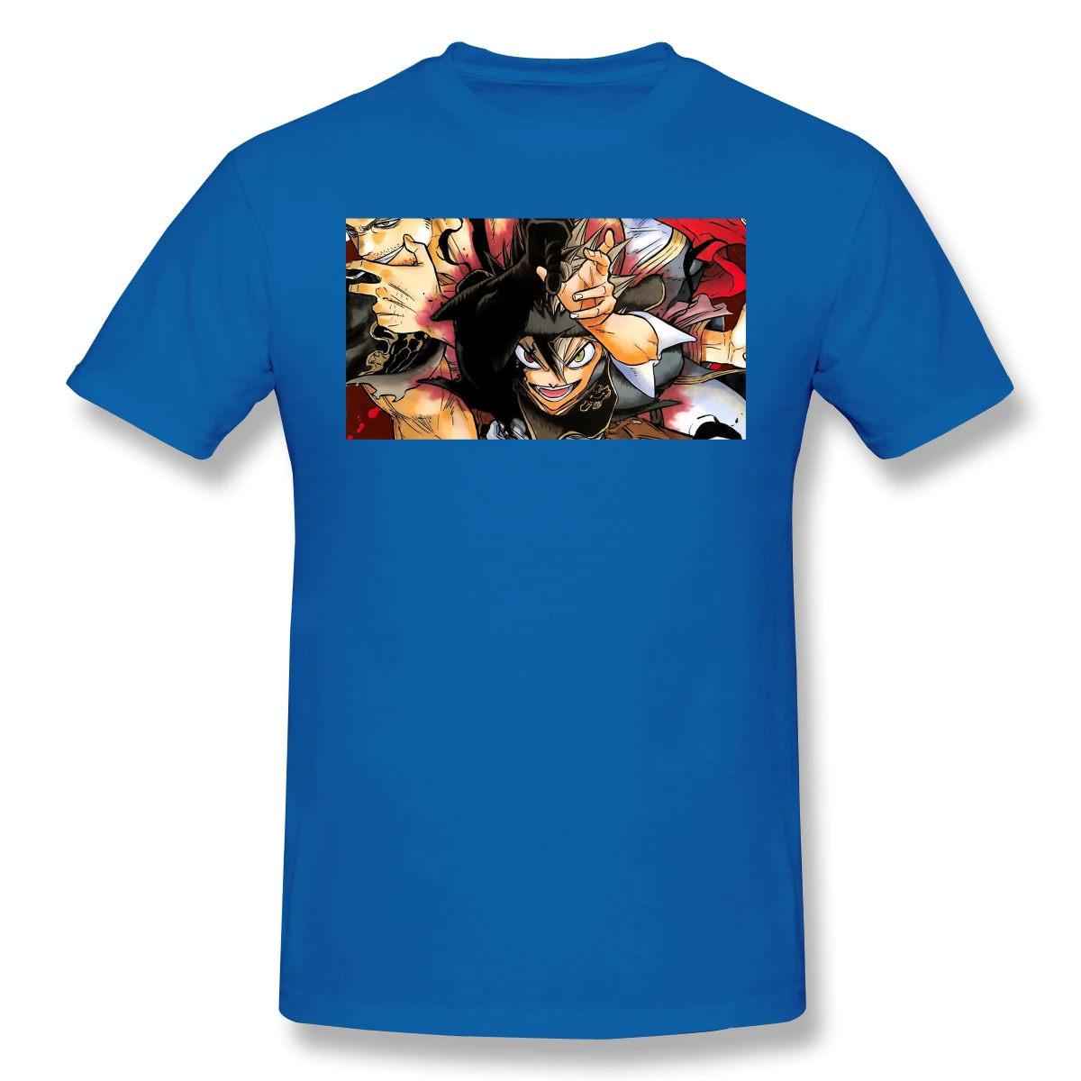 

_3 Print Cotton T-Shirt Black Clover For Men Fashion Streetwear