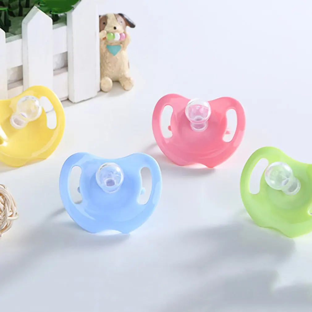 

Baby Silicone Pacifier Butterfly Shape Hygienic Cap with Animal Pattern Including 4 Different Colors Round /Flat Head.