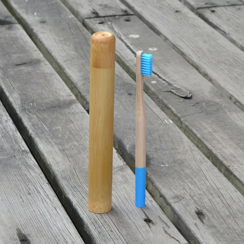 Биоразлагаемая Мягкая зубная щетка из бамбукового угля 2 шт. с коробкой для щеток