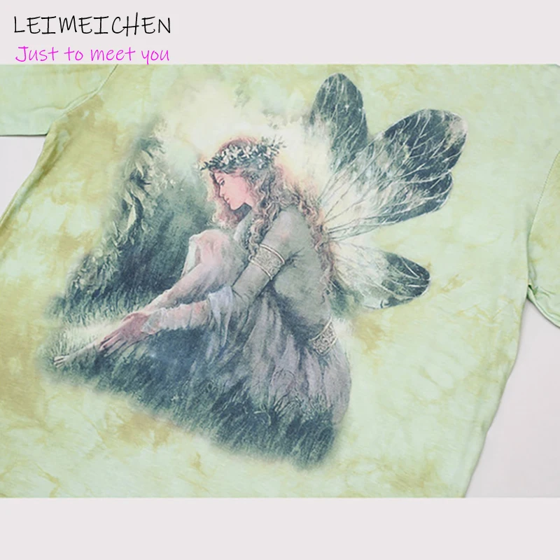 Футболка женская с коротким рукавом Свободный Топ в стиле Харадзюку принтом