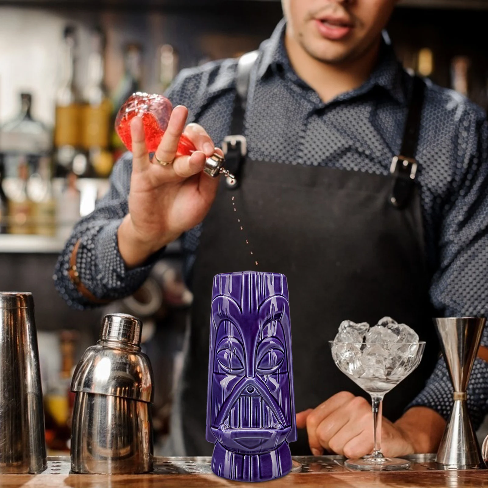 Tazas Tiki creativas para cerveza, tazas hawaianas de resina, para c&oacute;ctel, c&oacute;ctel, sala de casa, oficina, fiesta, Bar, Tiki-4