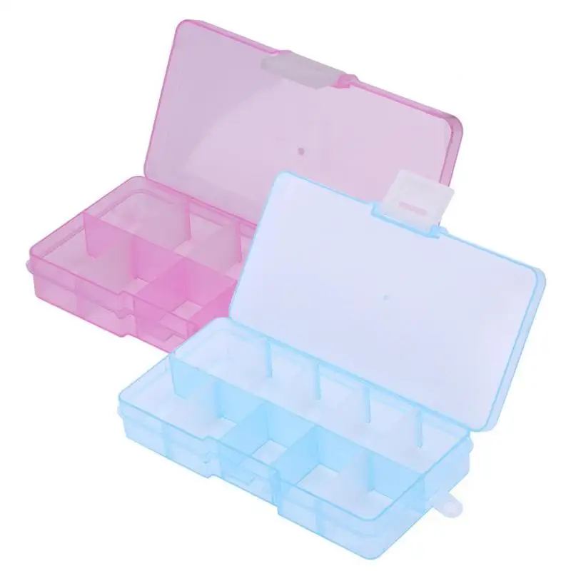 10 сетки съемные шкатулка для хранения Чехол Пластик ювелирных изделий Ремесла