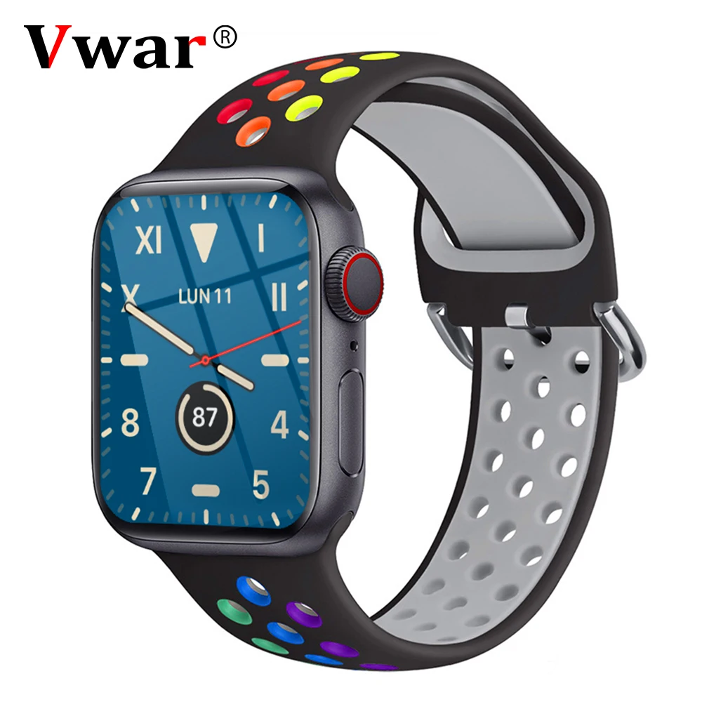 2022 NFC Smart Watch Series 7 Vwar Fly6 Bluetooth Call Wireless Charger Infinite Screen 45mm Smartwatch for iPhone Android Phone |