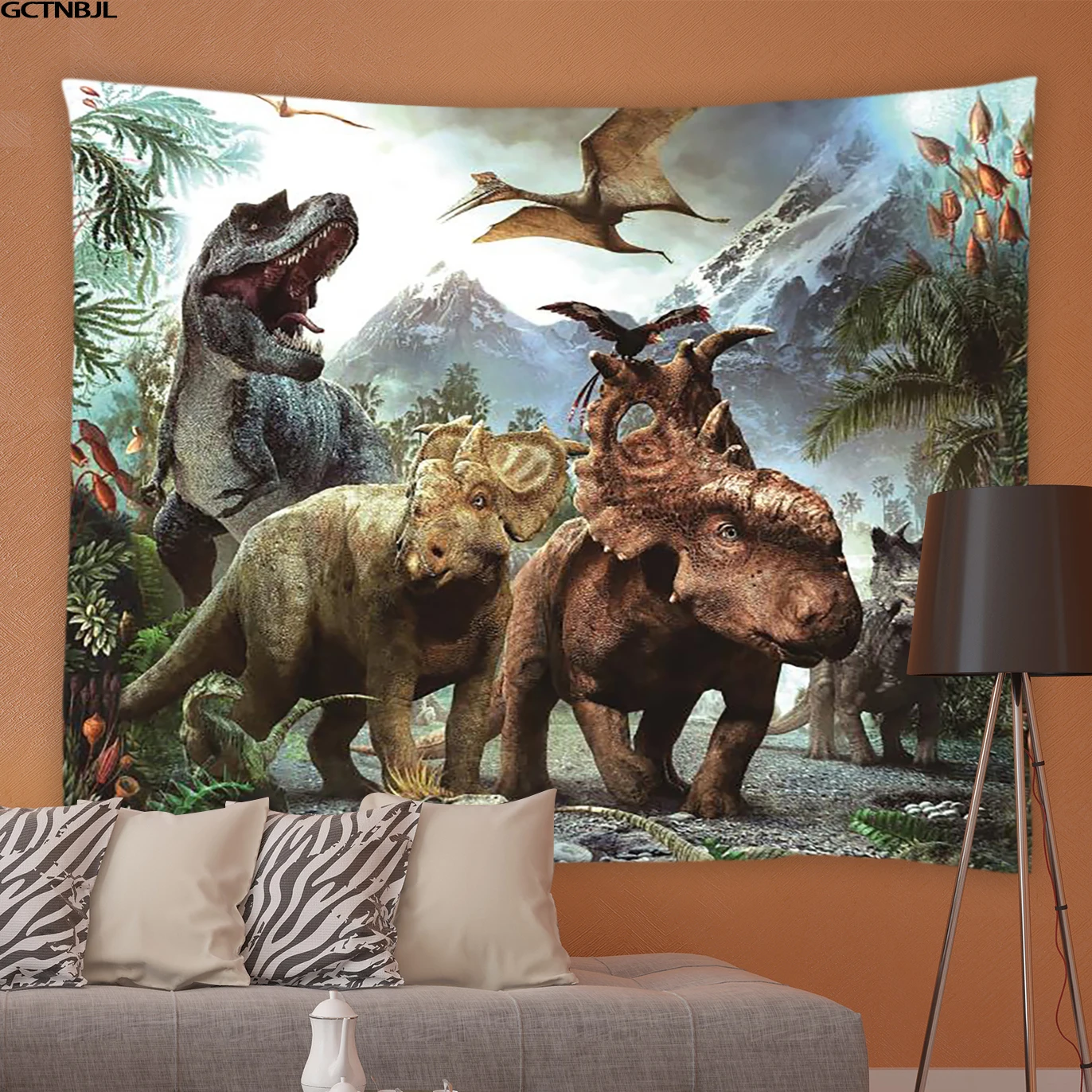 

Dinosaurs Wall Hanging Tapestry Cartoon Animals Living Room Bedroom Beach Tapestries Hippie Background Tablecloths Decoration