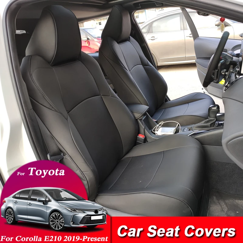 Чехлы на сиденья автомобиля набор кожаных чехлов для Toyota Corolla E210 Hybrid 2019-подарок