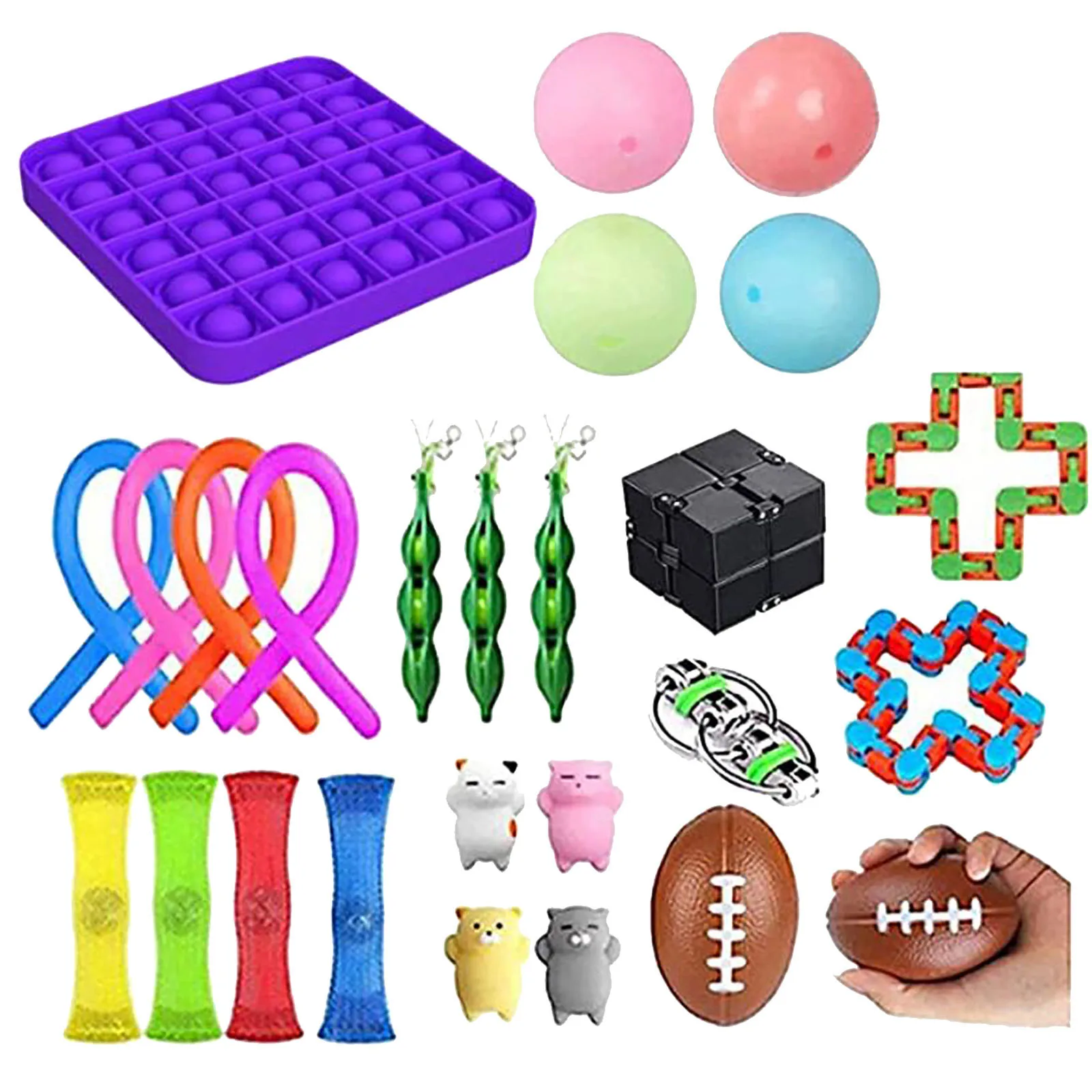 100 дизайнов Непоседа набор игрушек Коробка сенсорная упаковка для детей взрослых