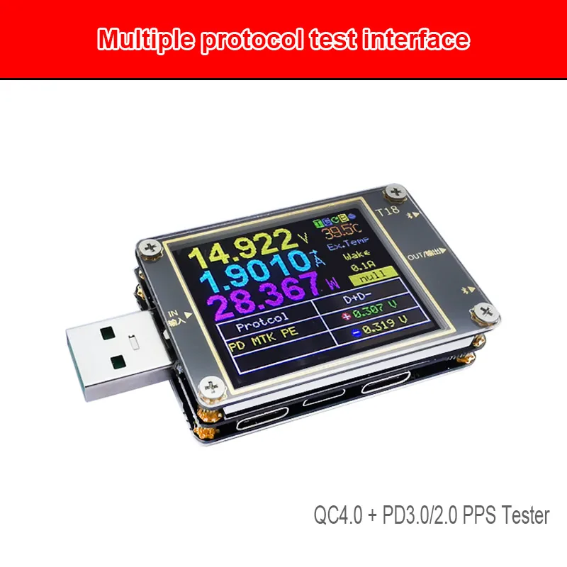 Приложение 3,0 HD цветной TFT USB Тестер dc Цифровой вольтметр Амперметр voltimetro power bank Напряжение вольтметр измеритель Электрический доктор