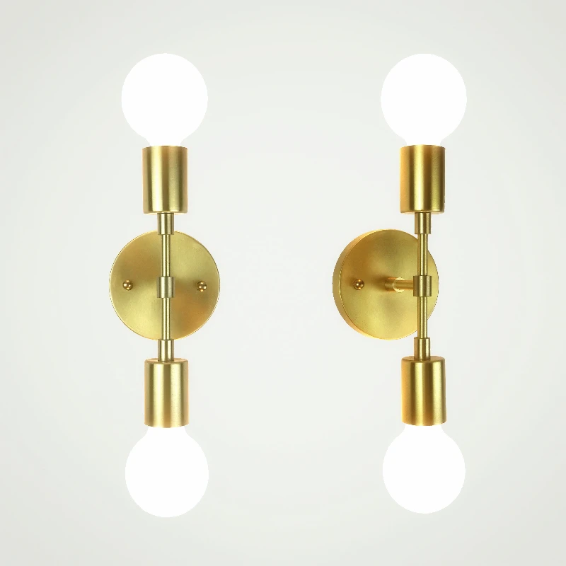 Nordic minimalist creative double head wall lamp bar coffee designer clothing store staircase aisle | Лампы и освещение