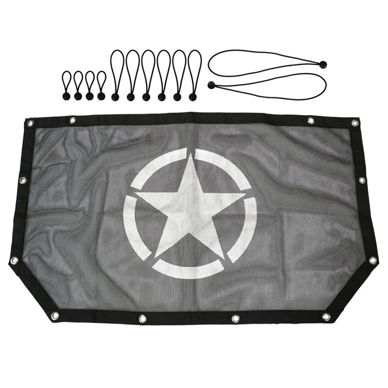 

Top Sunshade for Jeep Wrangler JL 2018 Front Door SunShade Roof Mesh UV Proof Protection Net Accessories