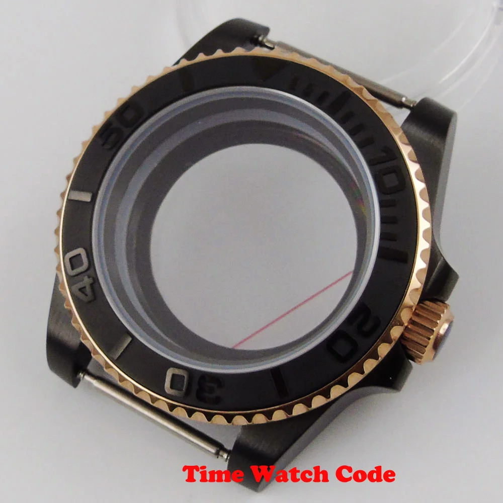 Полностью черная 40 миллиметровая фотография с покрытием из PVD для NH35 NH36