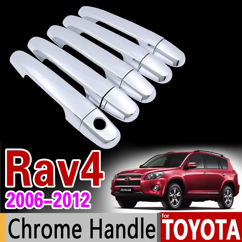 Хромированная крышка ручки двери для Toyota RAV4 2006 - 2012 XA30 комплект отделки 2007 2008 2009 2010