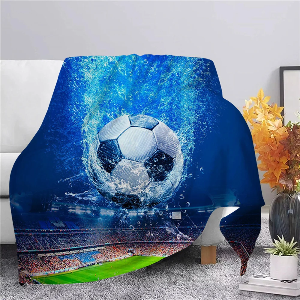 

Fashion Cool Football Flannel Blanket 3D Printed Plush Blanket kid Adult Home Office Sofa Travel Washable Casual Student Blanket