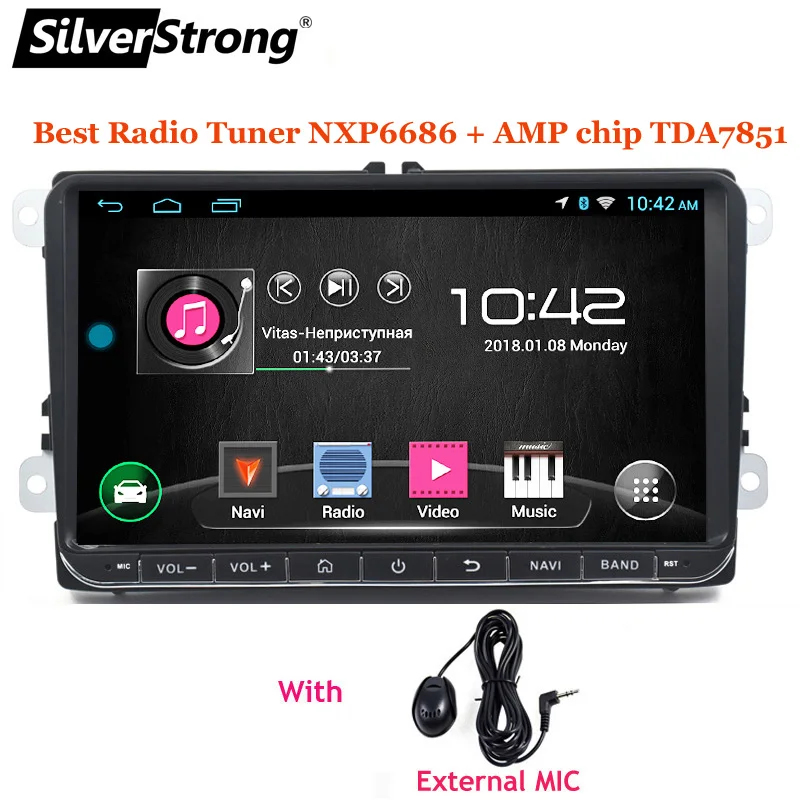 SilverStrong Android9.0 9 дюймов для Passat радио автомобиля gps Нет dvd-плеер для VW Golf gps для VW Polo gps с 6686 радио Android 68S