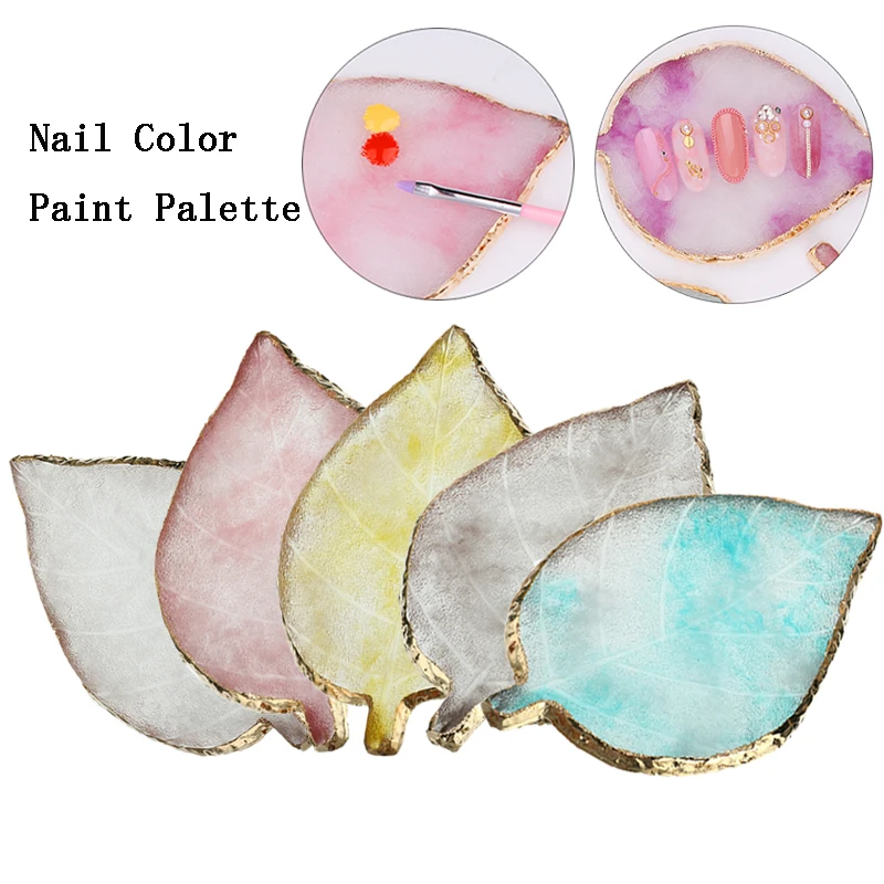 Натуральная смола лист форма ногтей Цвет Палитра держатель показыватель полка
