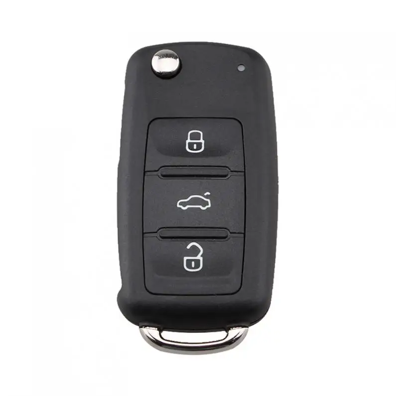 Черный бесрезанный дистанционный брелок 434 МГц с 3 кнопками и чипом ID48 подходит