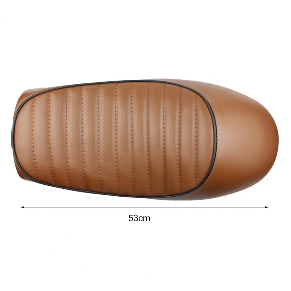 Motorcycle Seat Vintage Black/Brown Hump Brat Wear-Resistant Faux Leather Cafe Racer for Honda CG125 |